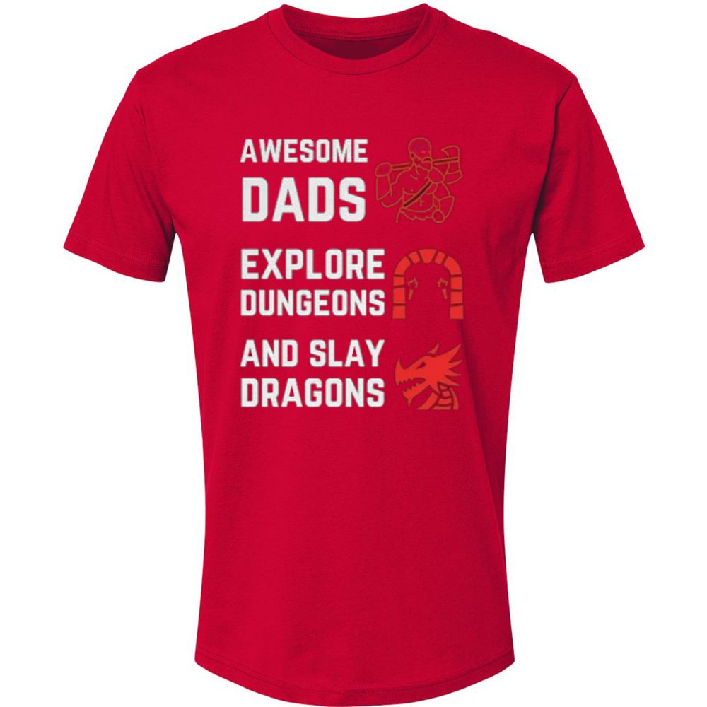 Awesome Dad Fathers Day Premium Unisex T-Shirt - Red - 6