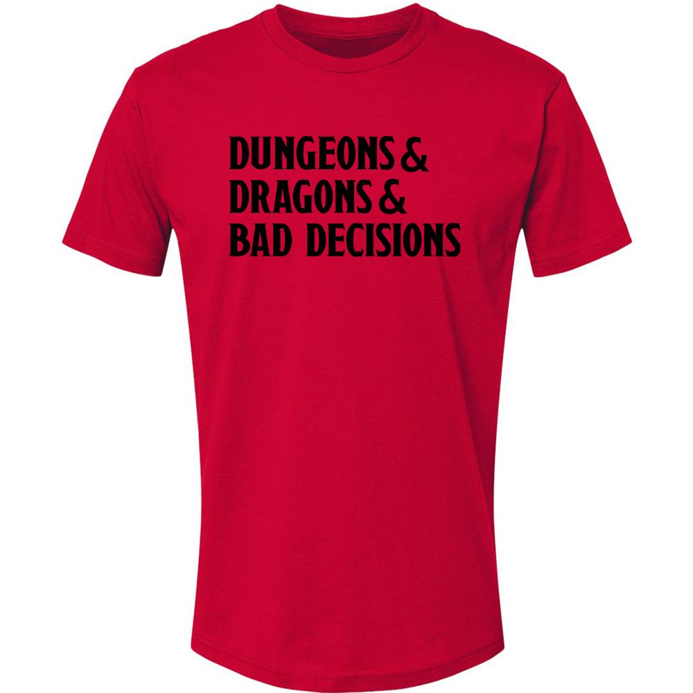 Bad Decisions Premium Unisex T-Shirt - Red - 6