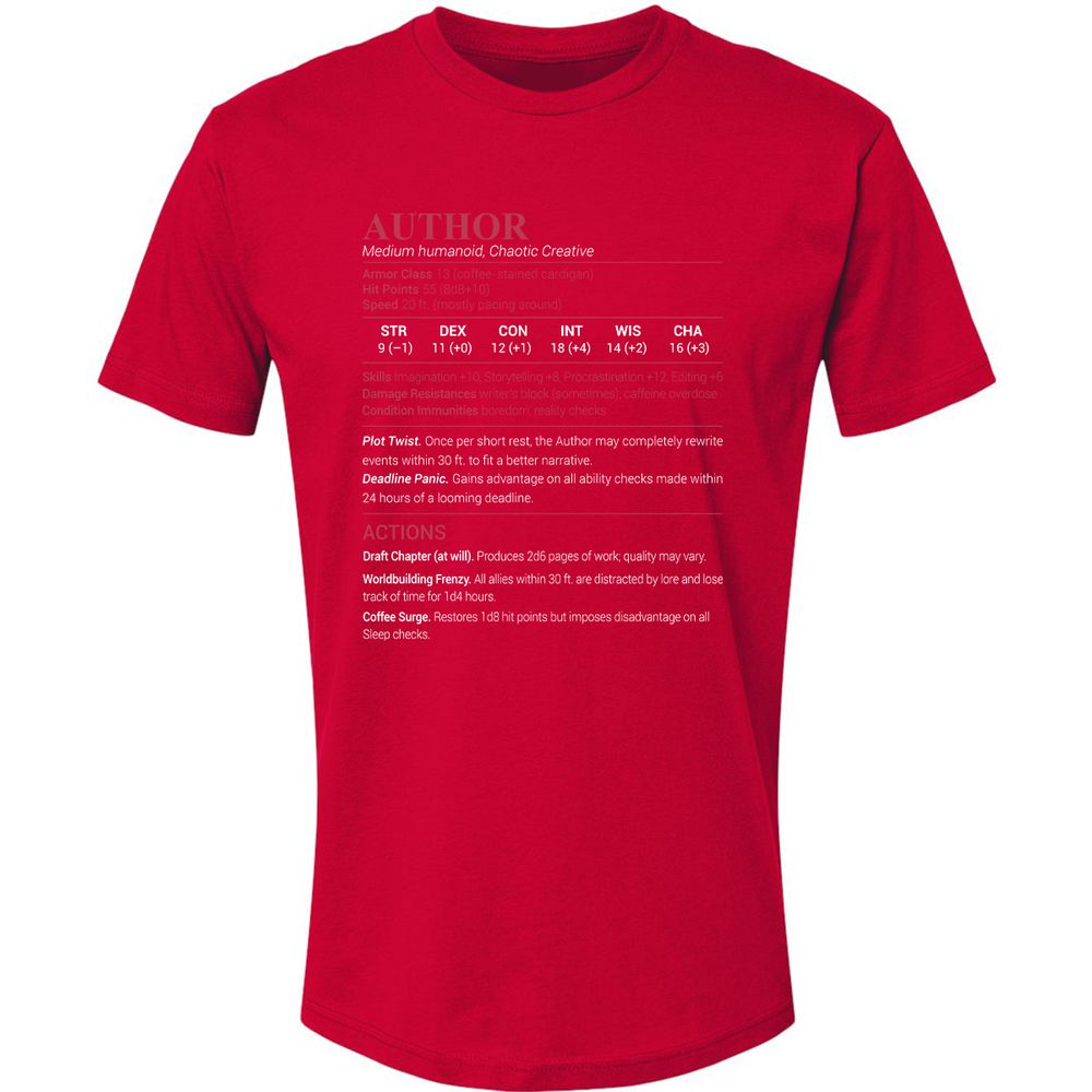 Author Premium Unisex T-Shirt - Red - 6