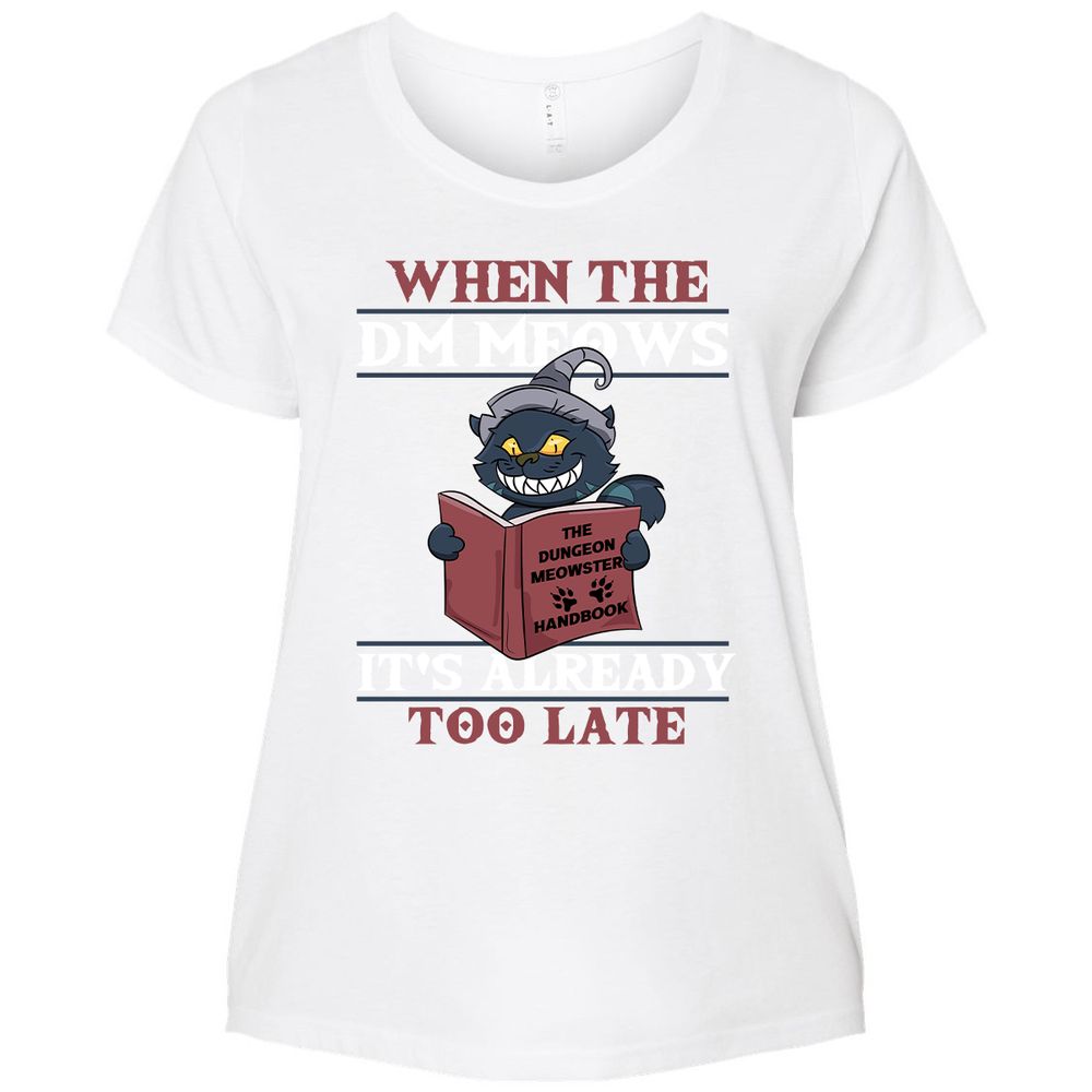 When The DM Meow Ladies Curvy Jersey - White - 6