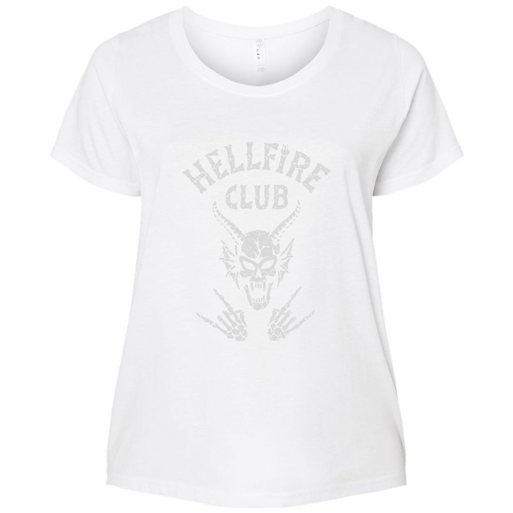 Hellfire Club Ladies Curvy Jersey - White - 6