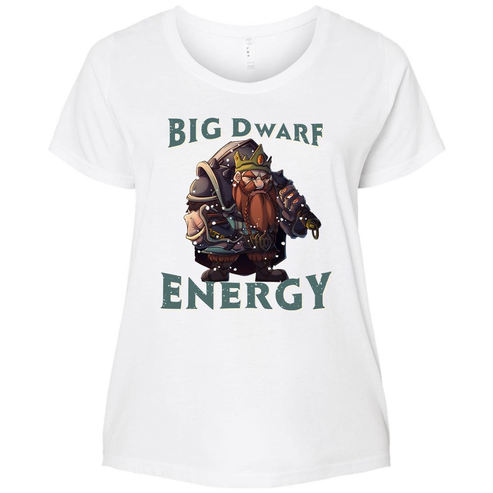 Big Dwarf Energy Ladies Curvy Jersey - White - 6