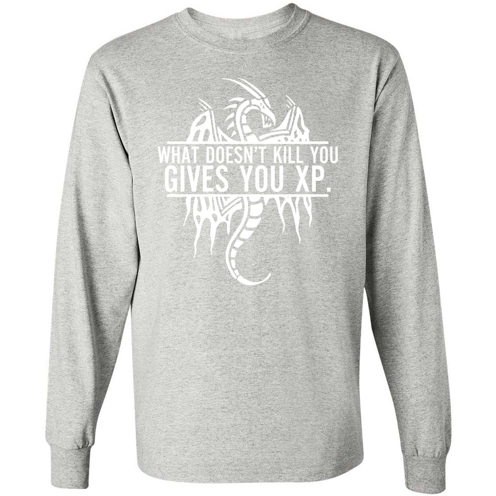 What Doesn't Kill You Long Sleeve T-Shirt - Ash - 7