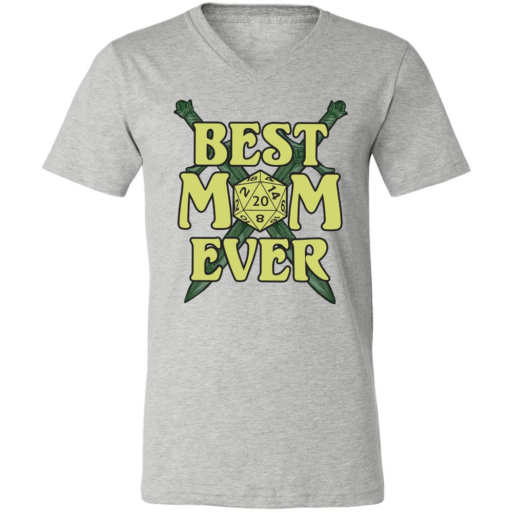 Best Mom Ever Unisex V-Neck T-Shirt - Athletic Heather - 7