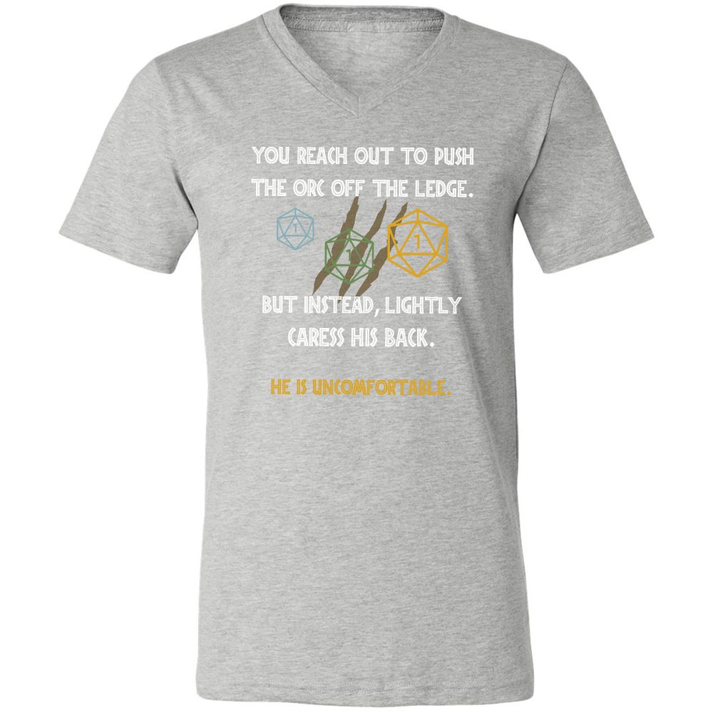 YOU REACH OUT TO PUSH Unisex V-Neck T-Shirt - Athletic Heather - 7