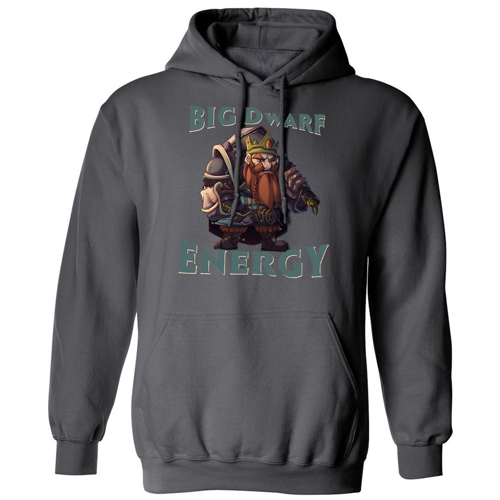 Big Dwarf Energy Classic Unisex Hoodie - Charcoal - 7