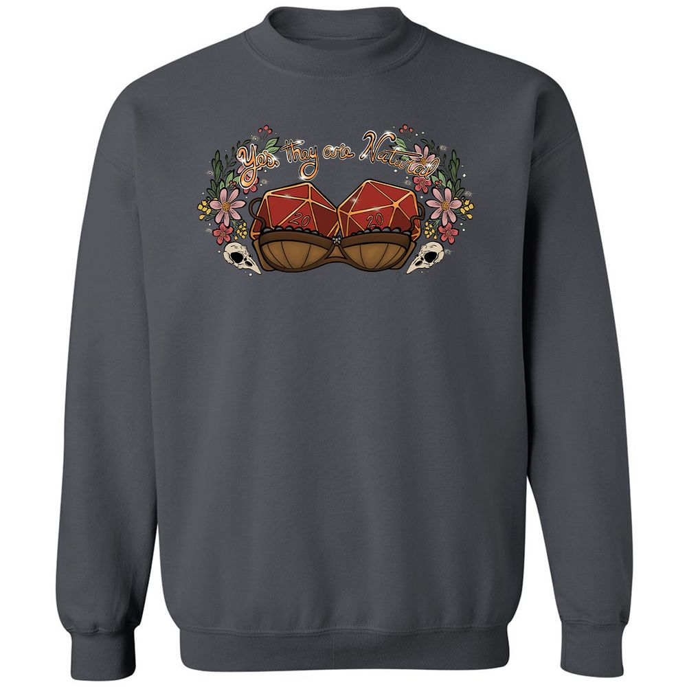 Yes They're Natural Classic Unisex Sweatshirt - Charcoal - 7
