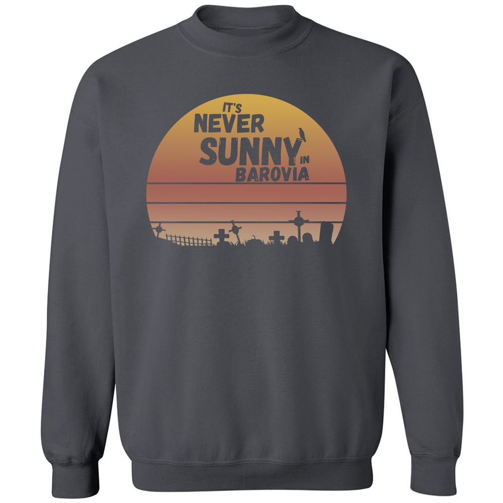 Vintage It's Never Sunny In Barovia Classic Unisex Sweatshirt - Charcoal - 7