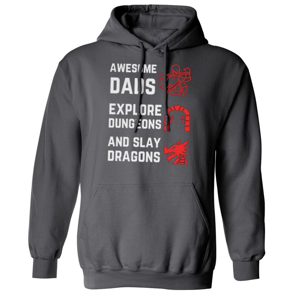 Awesome Dad Fathers Day Classic Unisex Hoodie - Charcoal - 7