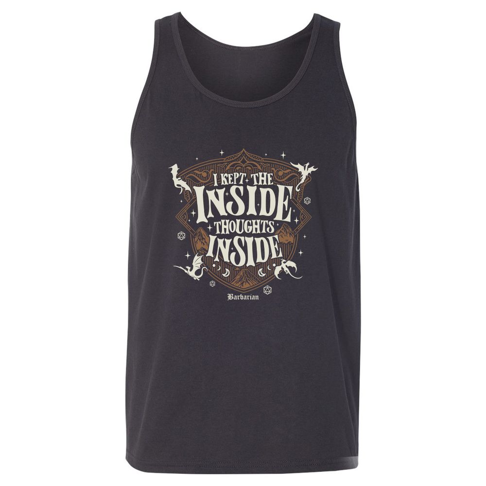 Barbarian I Kept The Inside Thoughts Inside - Dark Grey - 7