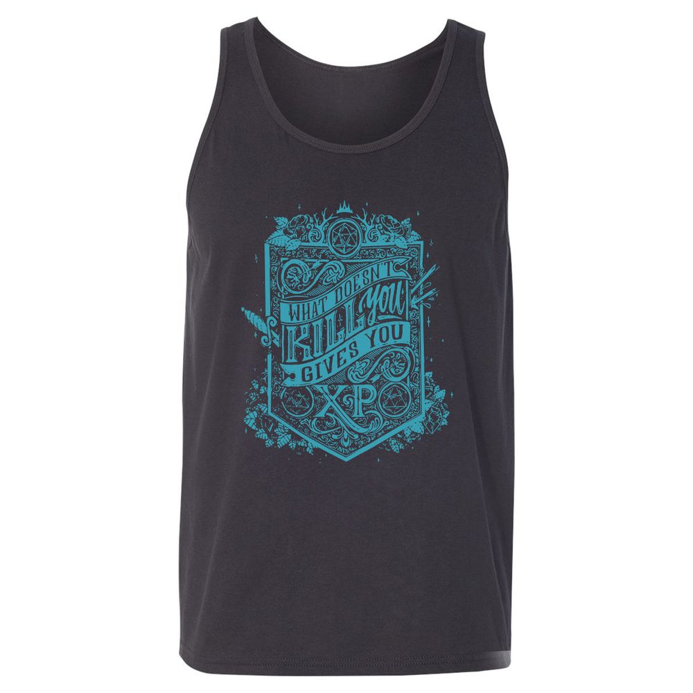 What Doesn't Kill You Gives You XP Unisex Jersey Tank - Dark Grey - 7