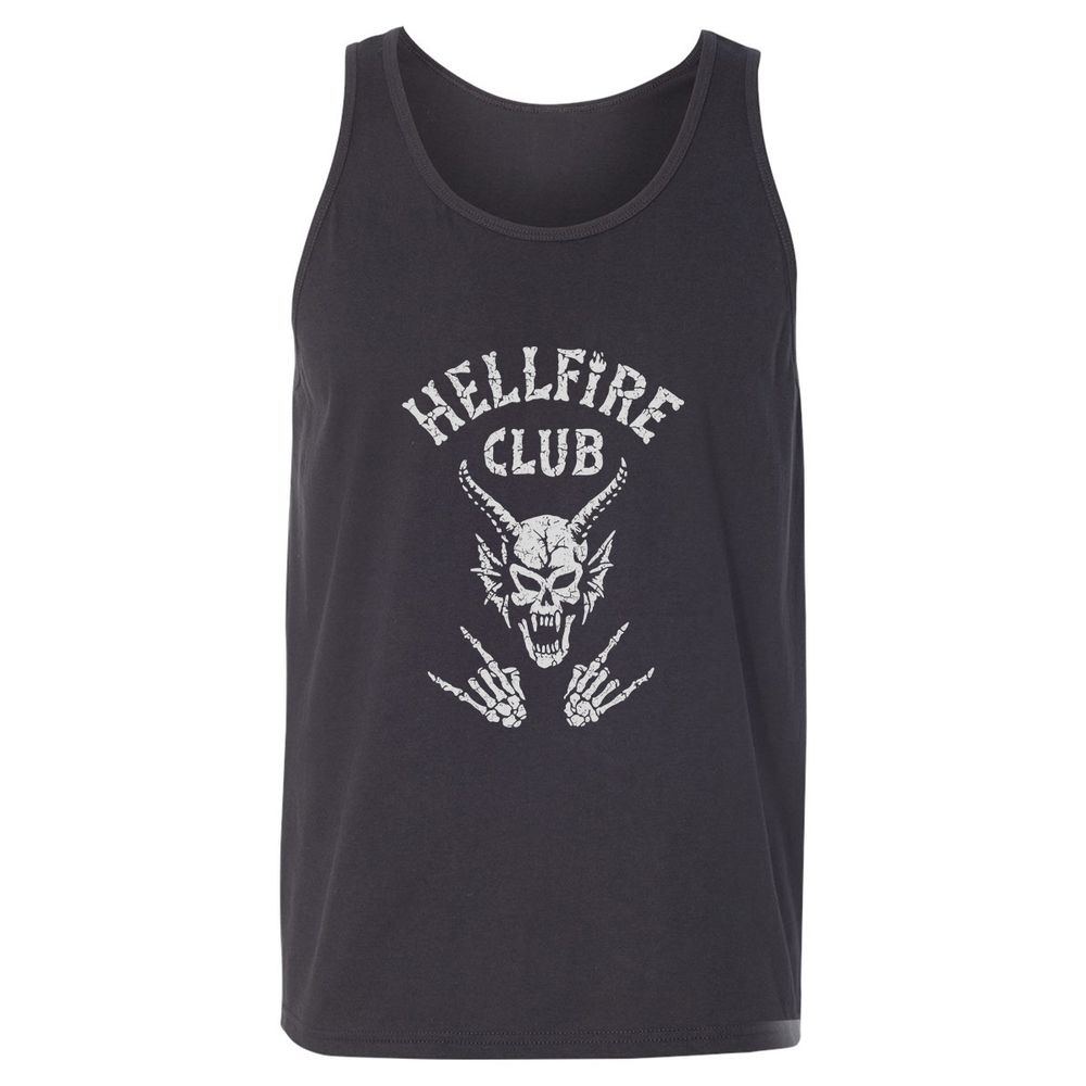 Hellfire Club Unisex Jersey Tank - Dark Grey - 7