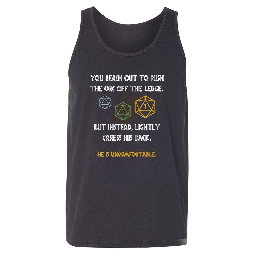 YOU REACH OUT TO PUSH Unisex Jersey Tank - Dark Grey - 7