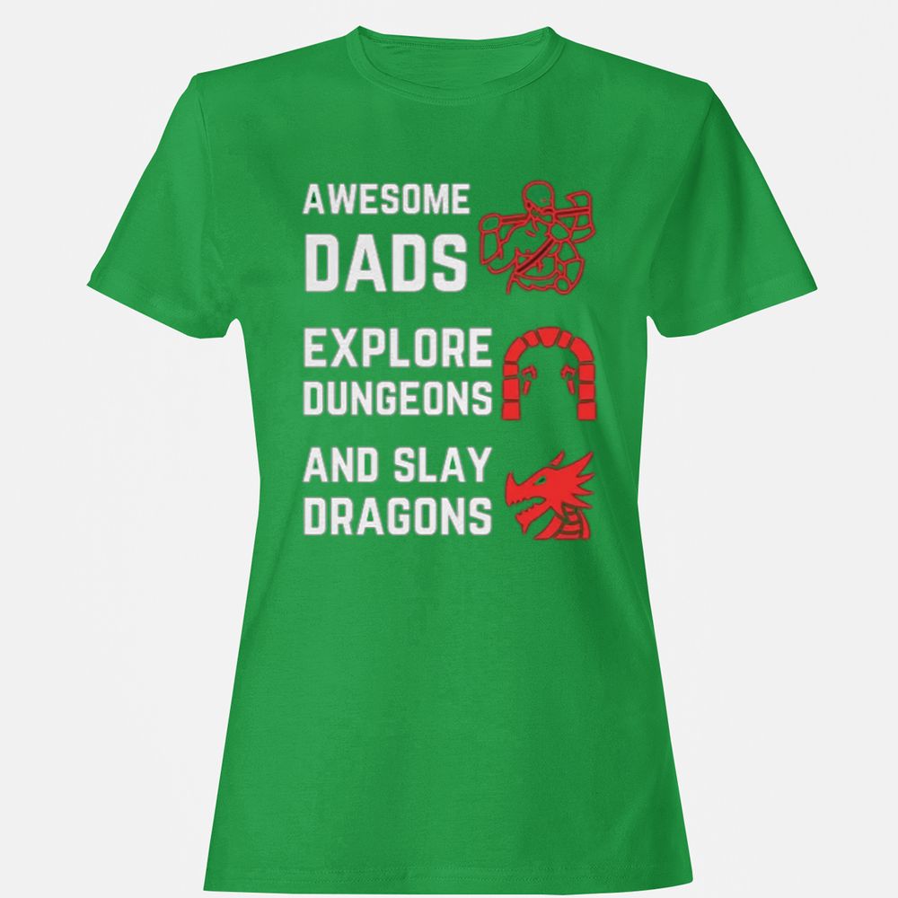 Awesome Dad Fathers Day Women's T-Shirt - Irish Green - 7
