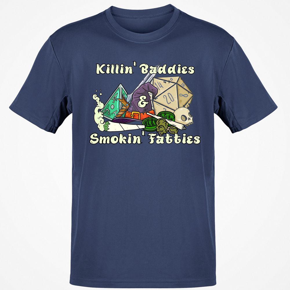 Killin' Baddies Smokin' Fatties Classic Unisex T-Shirt - Navy - 7