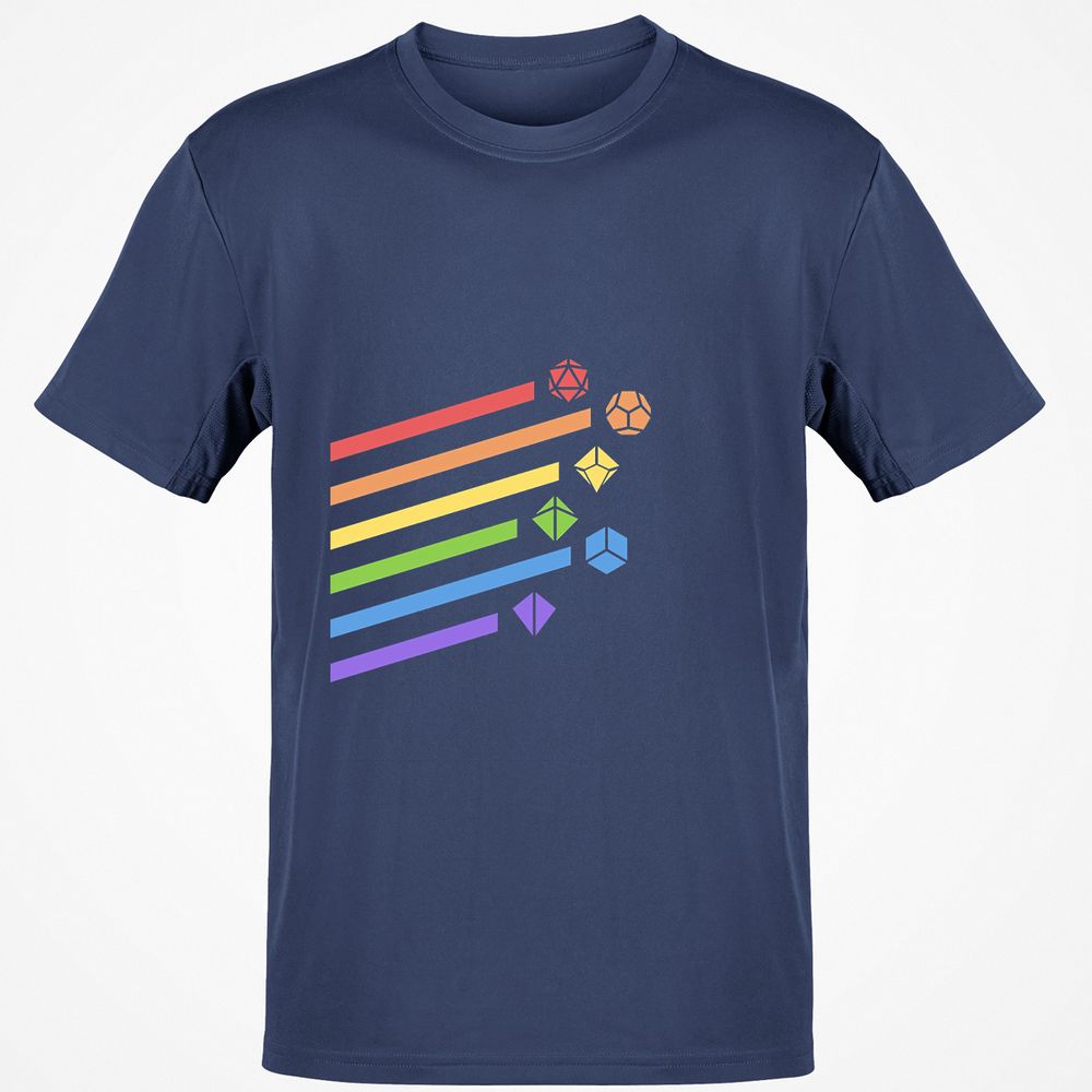 Rainbow Dice Set T-Shirt - Navy - 7