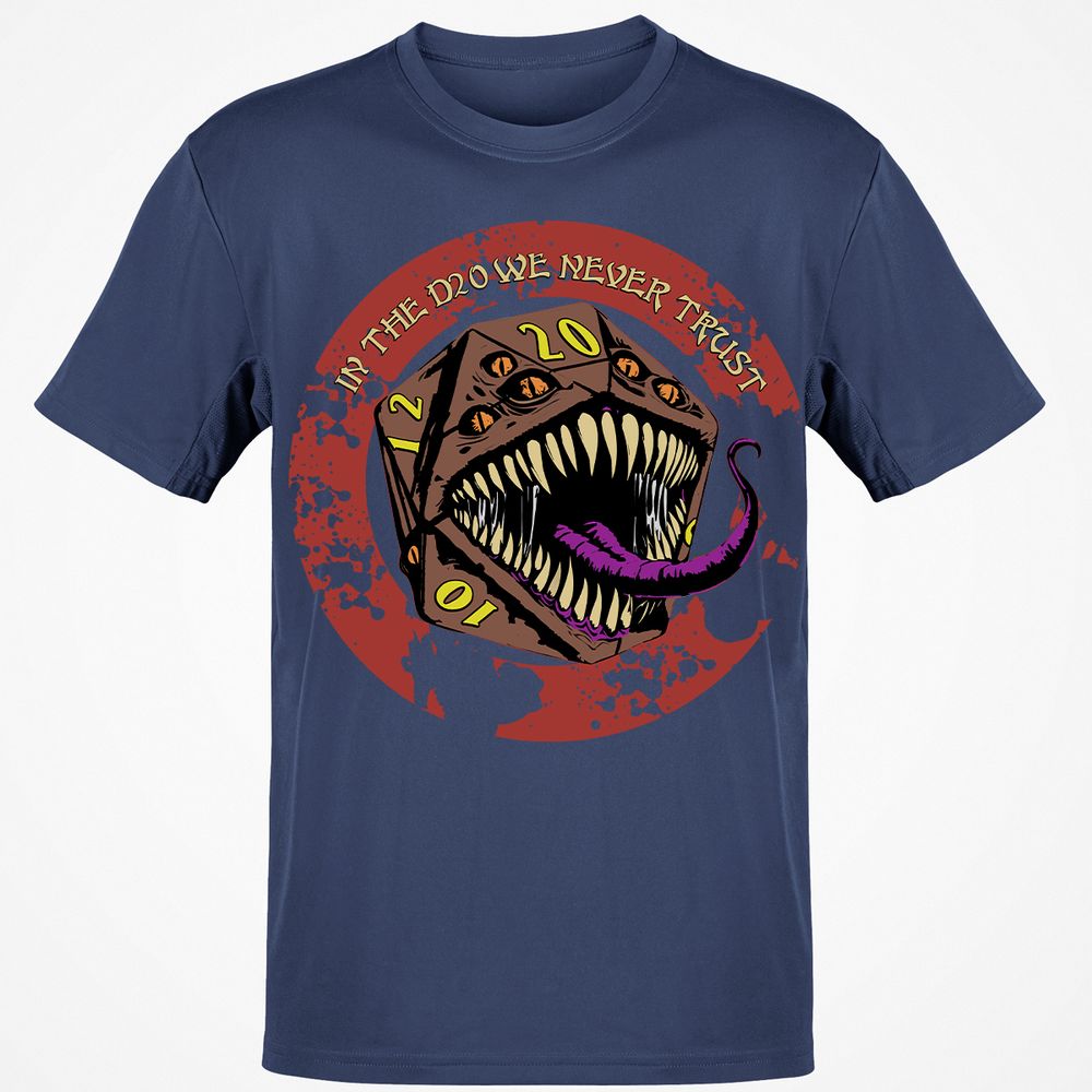 In The D20 We Never Trust Classic Unisex T-Shirt - Navy - 7
