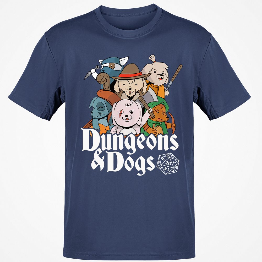 Dungeons & Dogs Classic Unisex T-Shirt - Navy - 7