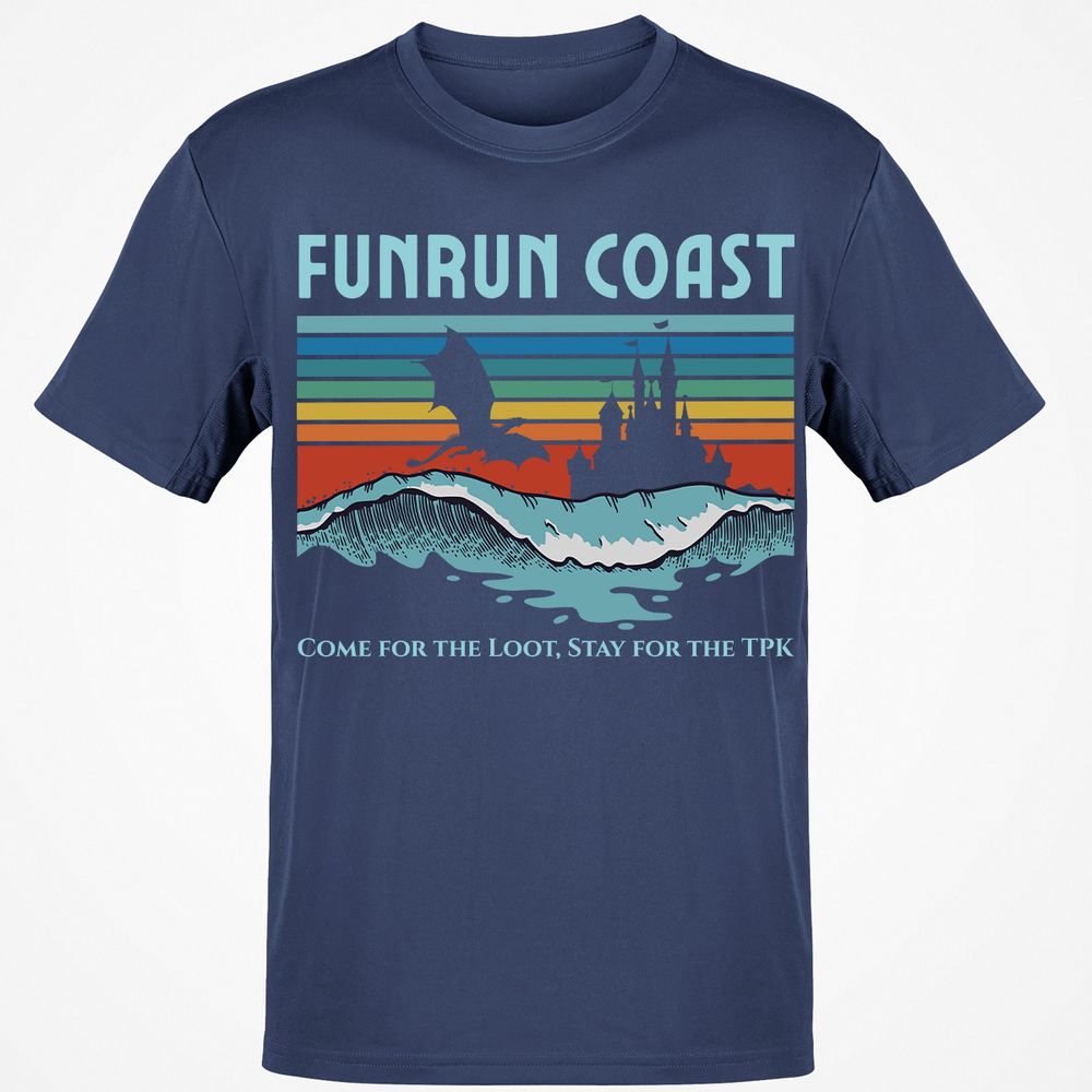 FUNRUN COAST Classic Unisex T-Shirt - Navy - 7