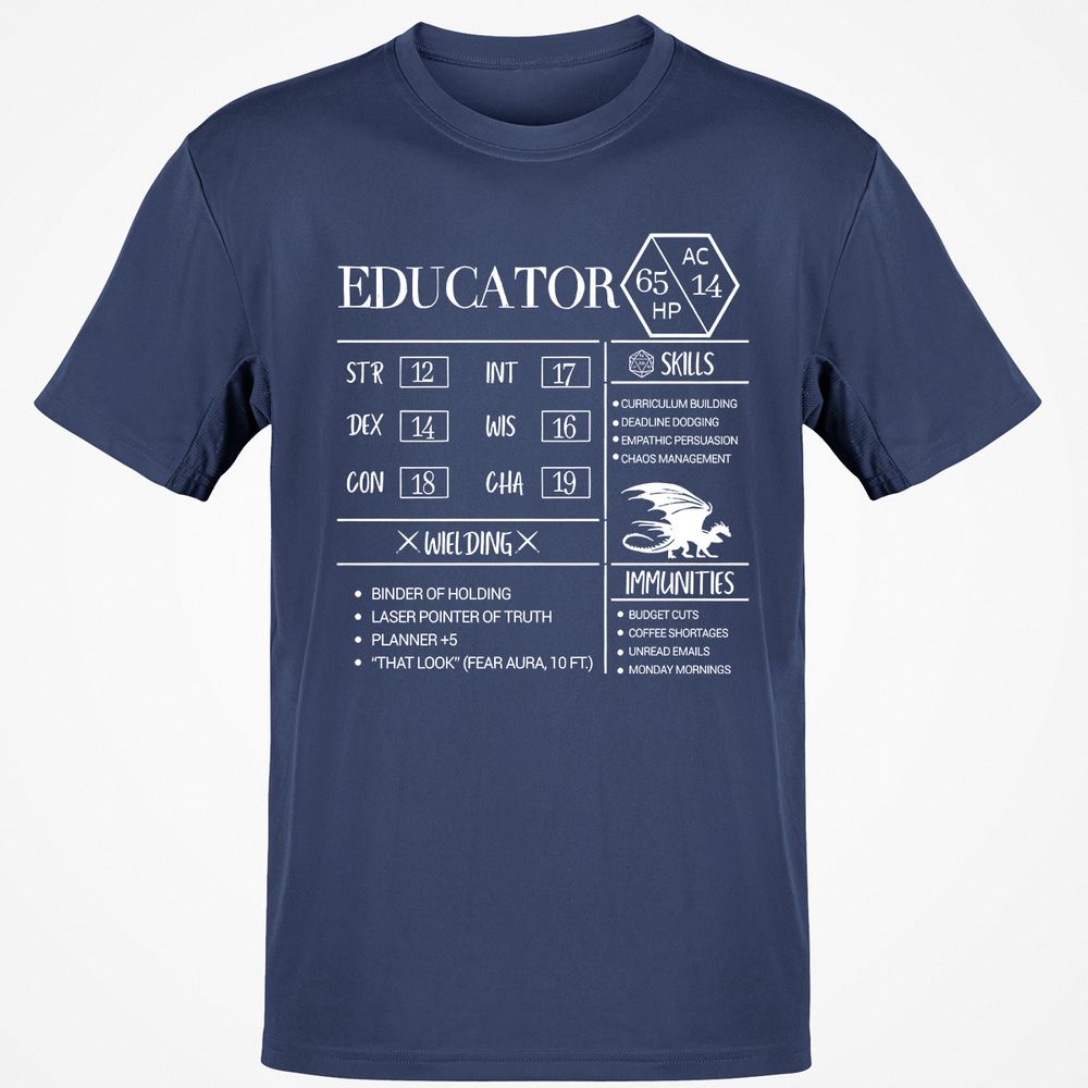 Educator New Classic Unisex T-Shirt - Navy - 7