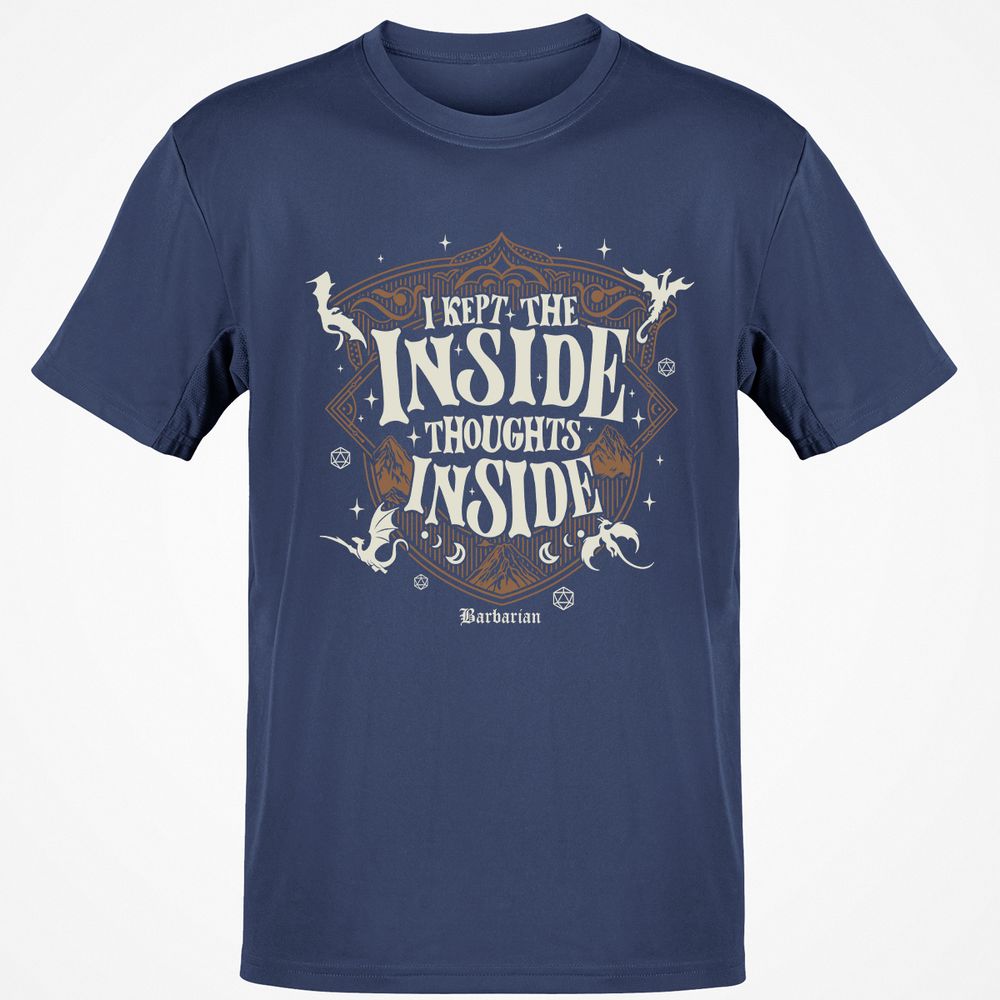 Barbarian I Kept The Inside Thoughts Inside - Navy - 7