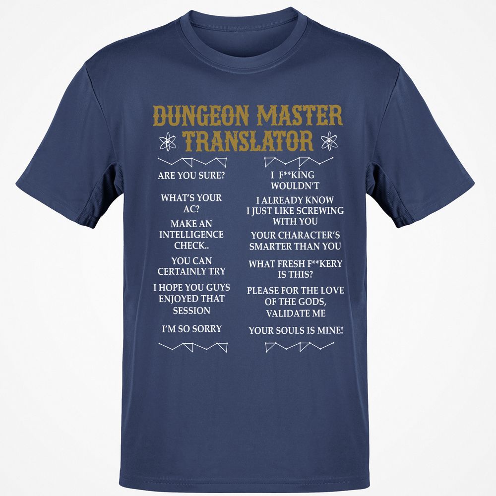 Dungeon Master Translator Classic Unisex T-Shirt - Navy - 7