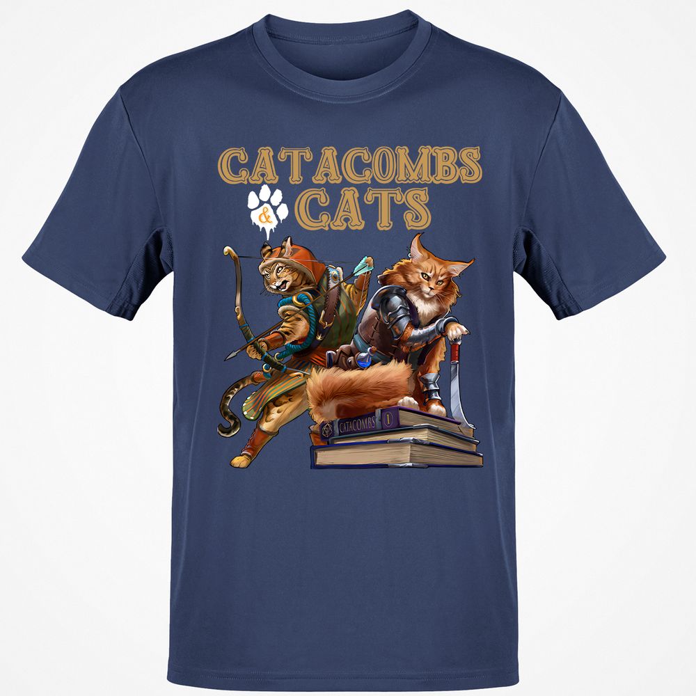 Catacombs & Cats Classic Unisex T-Shirt - Navy - 7