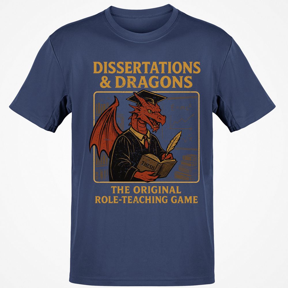Disserations & Dragons Classic Unisex T-Shirt - Navy - 7
