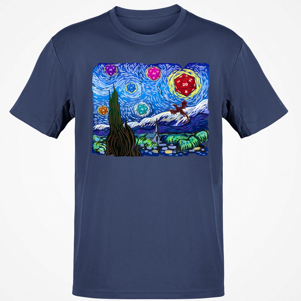 Dragon Starry Night Classic Unisex T-Shirt - Navy - 7