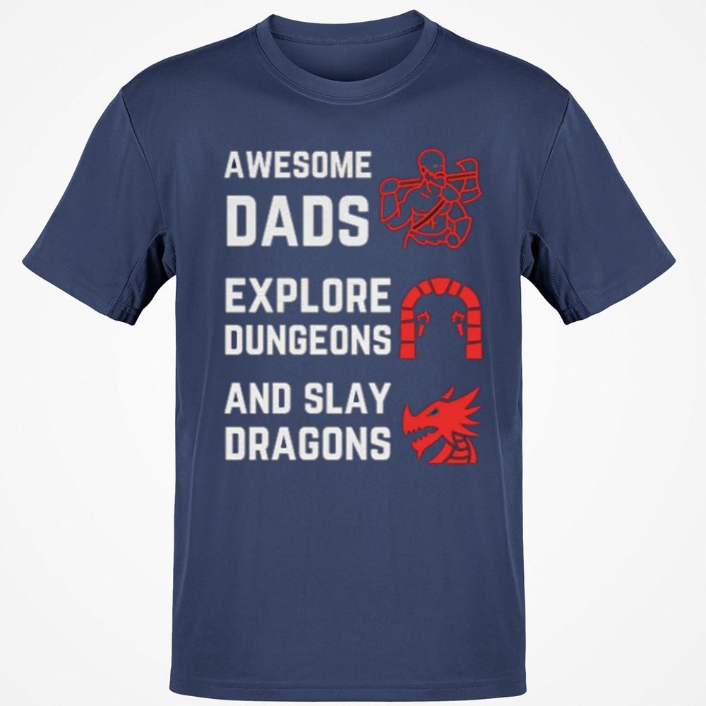Awesome Dad Fathers Day Classic Unisex T-Shirt - Navy - 7