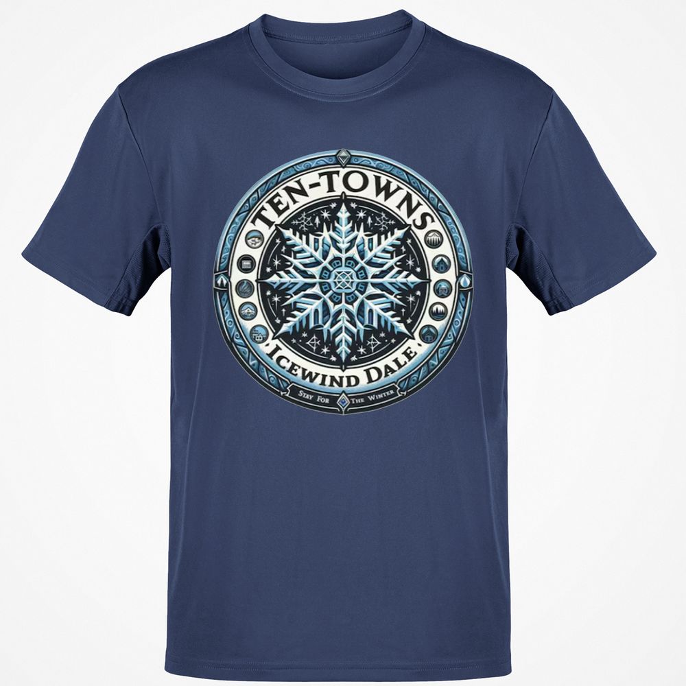 Ten-Towns Icewind Dale Classic Unisex T-Shirt - Navy - 7