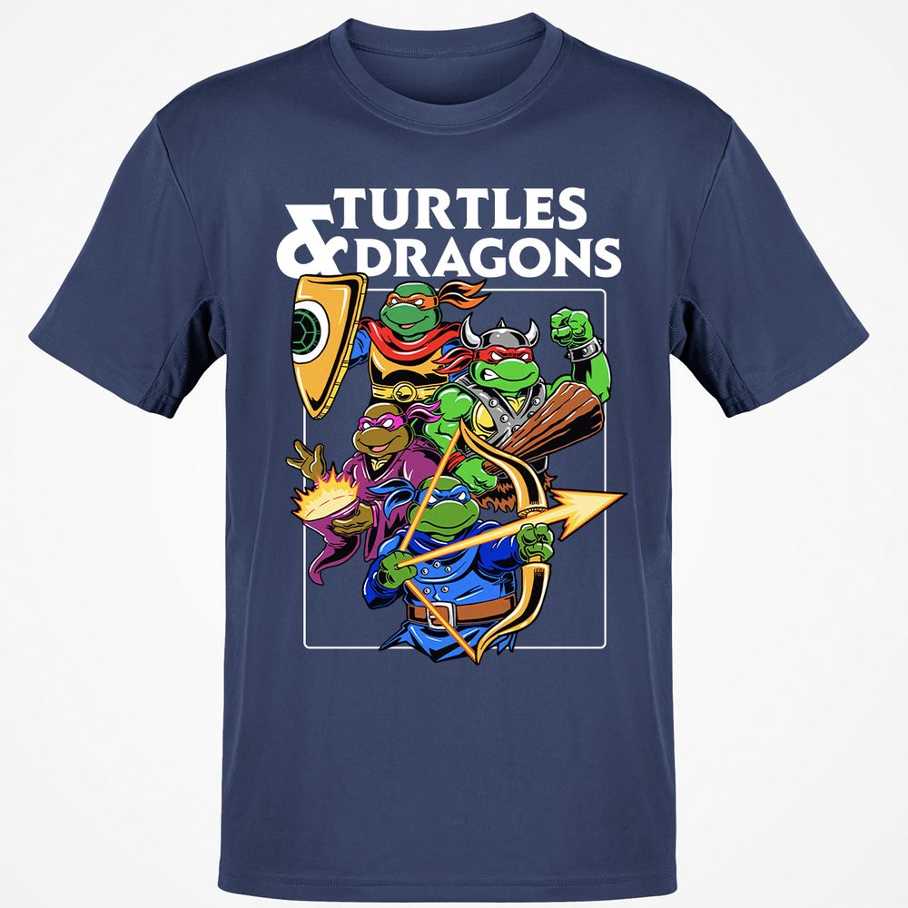 Turtles & Dragons Classic Unisex T-Shirt - Navy - 7