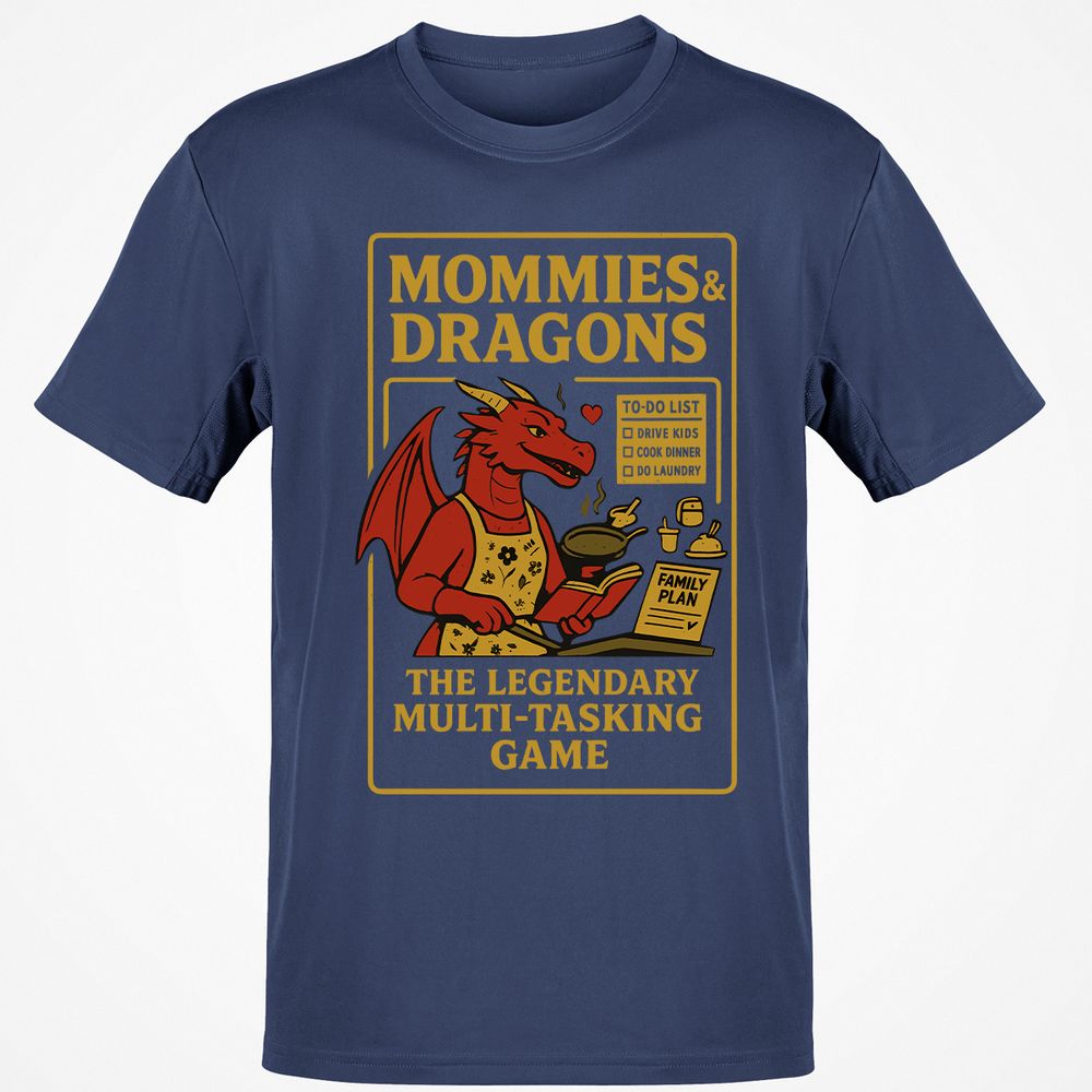 Mommies & Dragons Classic Unisex T-Shirt - Navy - 7