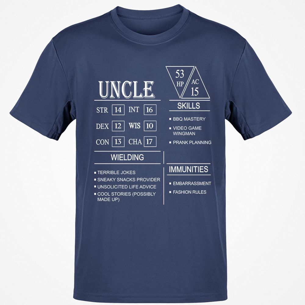 Uncle Stats Classic Unisex T-Shirt - Navy - 7