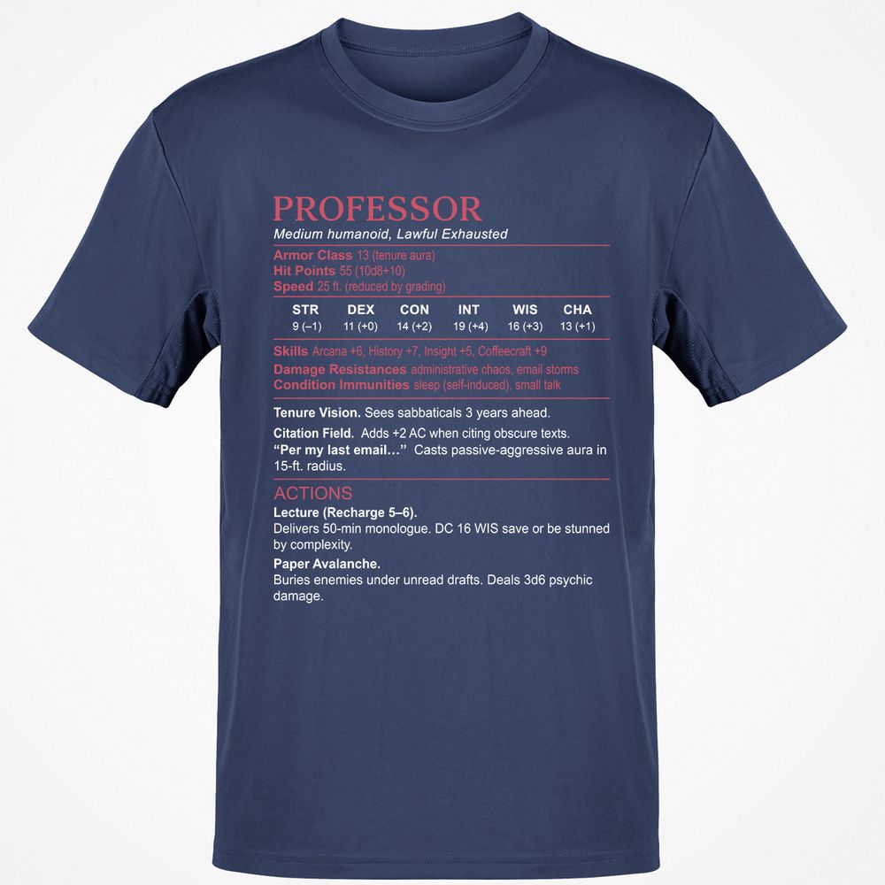 Professor Stats Classic Unisex T-Shirt - Navy - 7