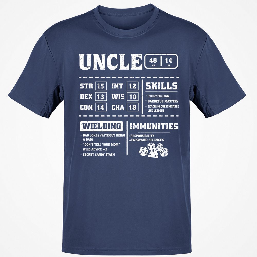 Uncle Stats Classic Unisex T-Shirt - Navy - 7