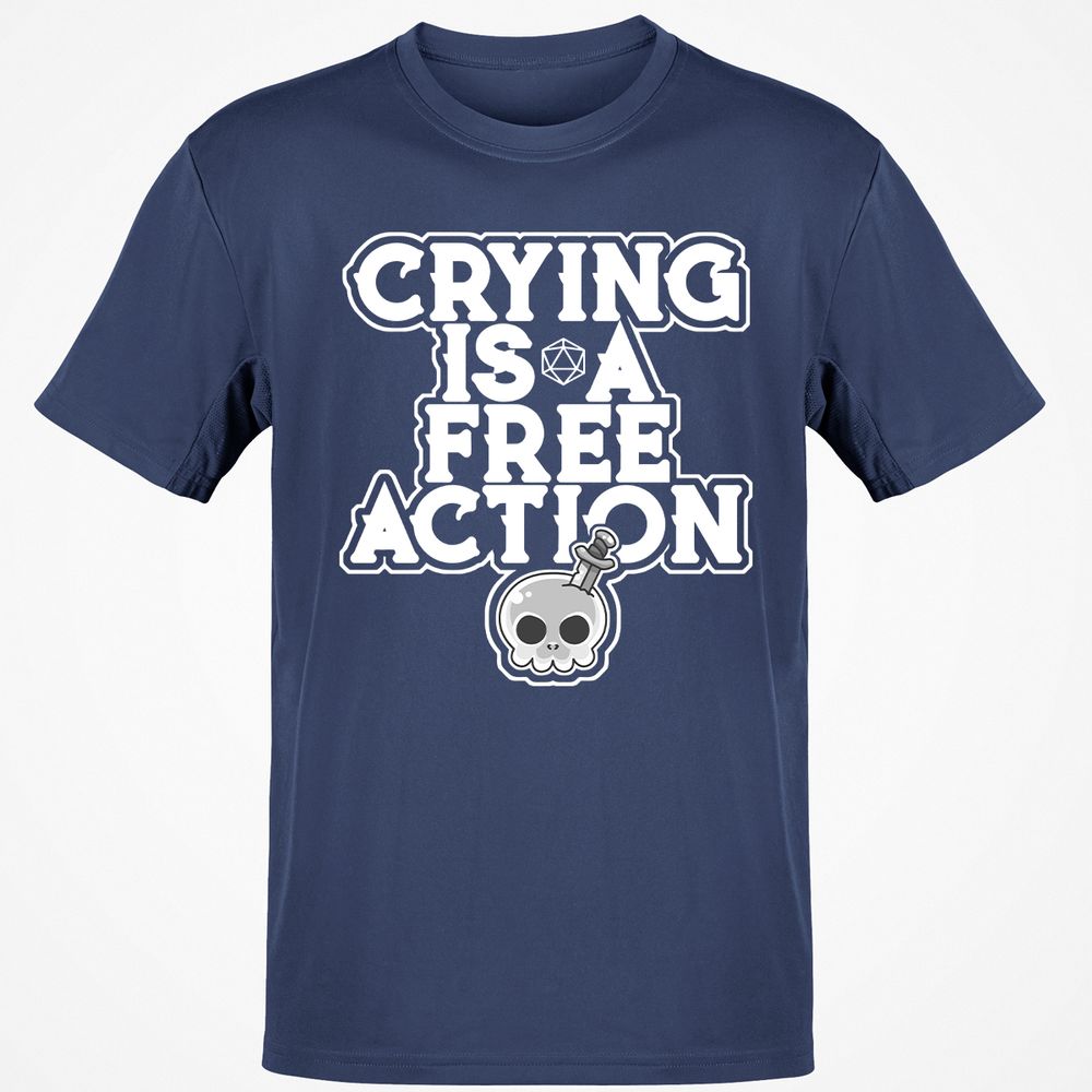 Crying Is A Free Action T-Shirt - Navy - 7