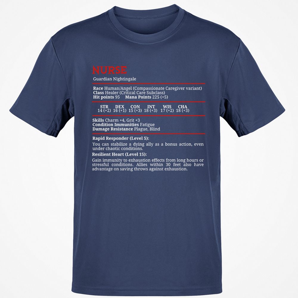 Nurse Stats Classic Unisex T-Shirt - Navy - 7