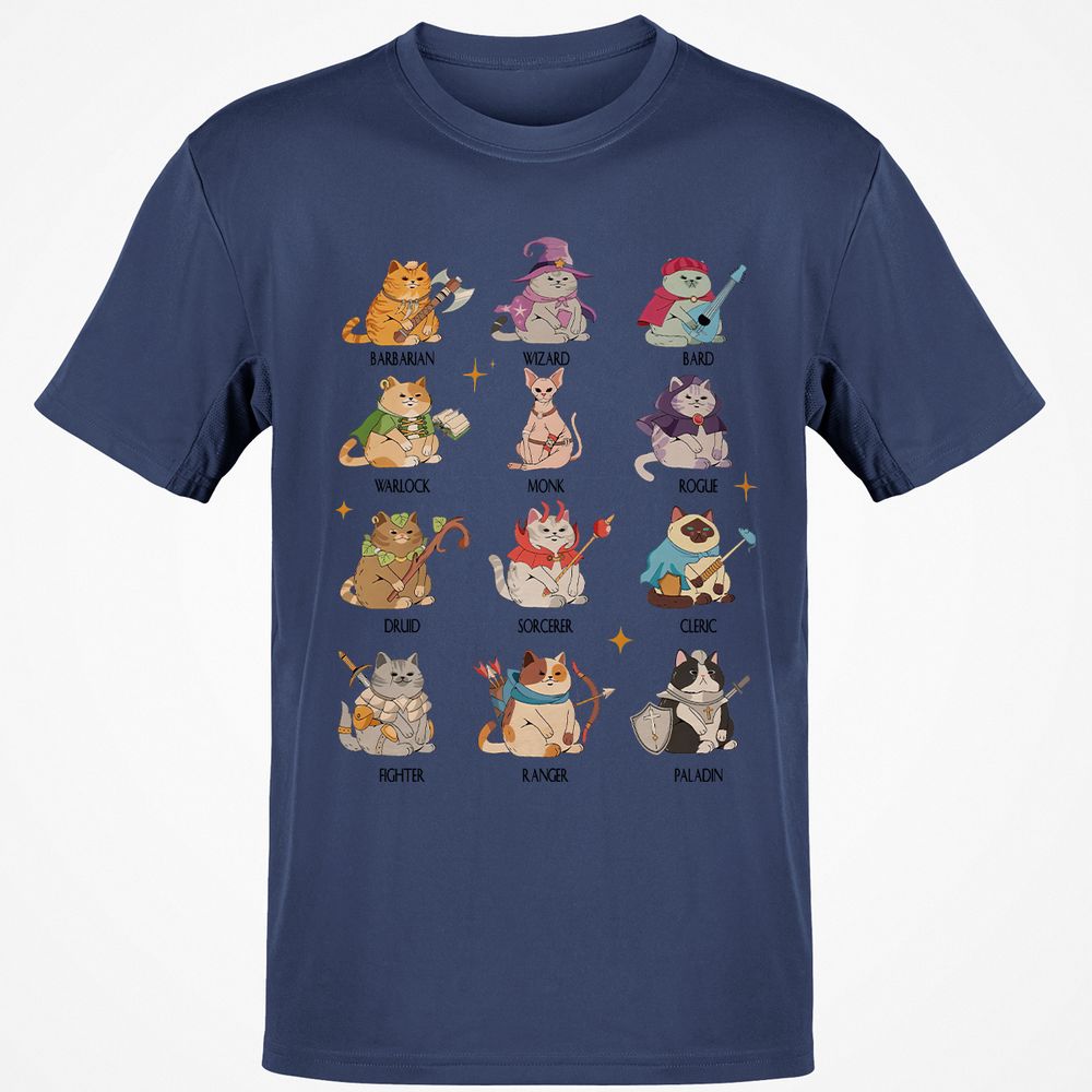 Dungeons And Cats Classic Unisex T-Shirt - Navy - 7