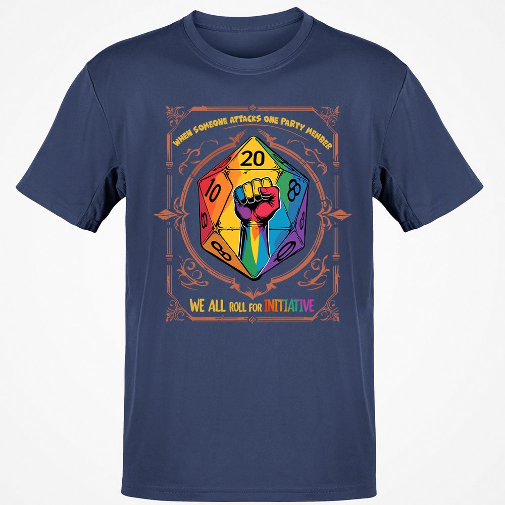 Roll For Initiative Classic Unisex T-Shirt - Navy - 7