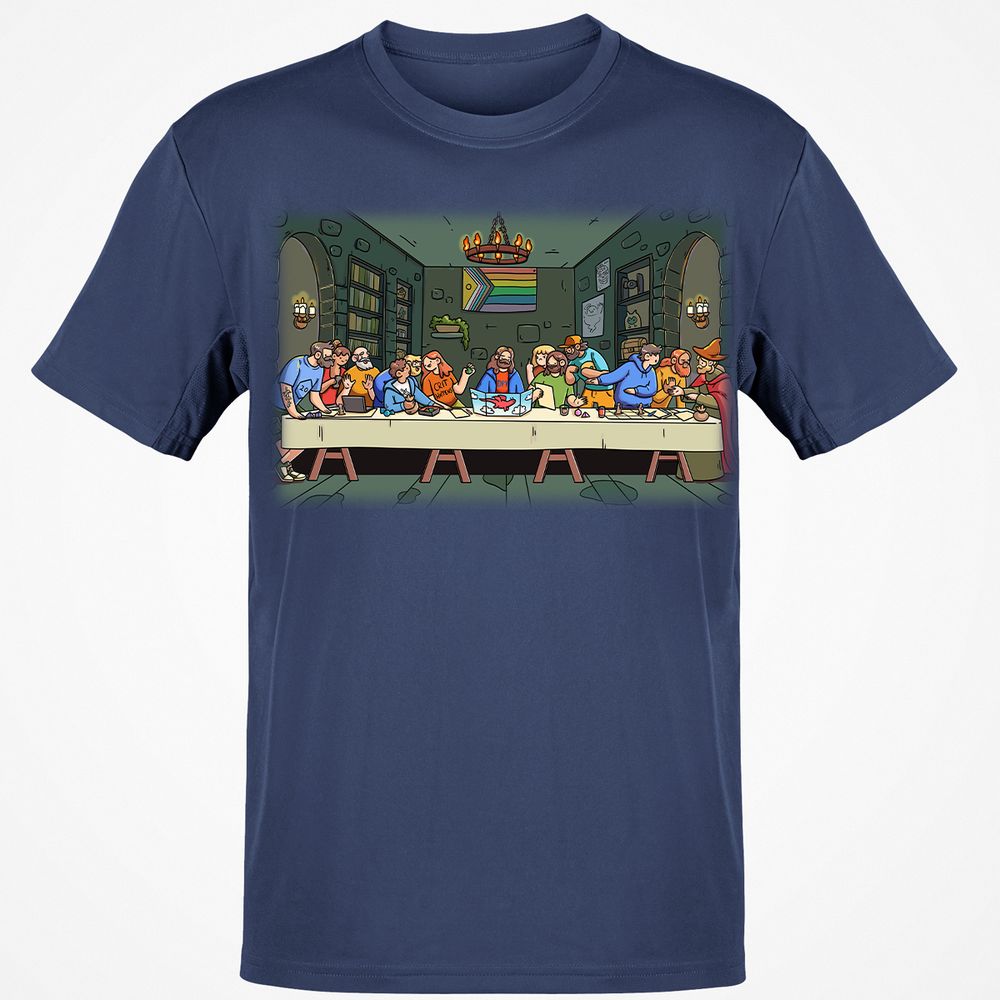 DnD Characters Pride Themed The Last Supper Shirt Classic Unisex T-Shirt - Navy - 7
