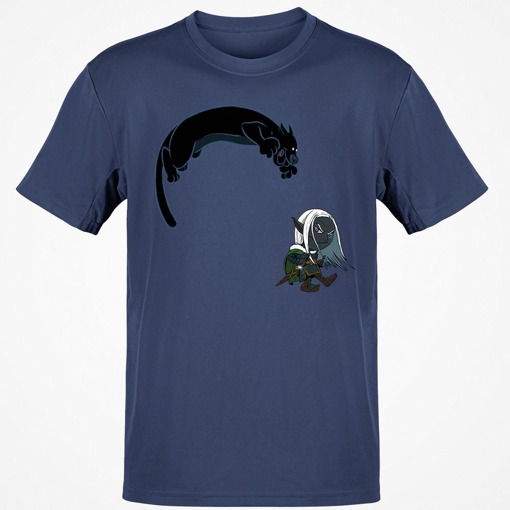 Drizzt And Guenhwyvar Classic Unisex T-Shirt - Navy - 7