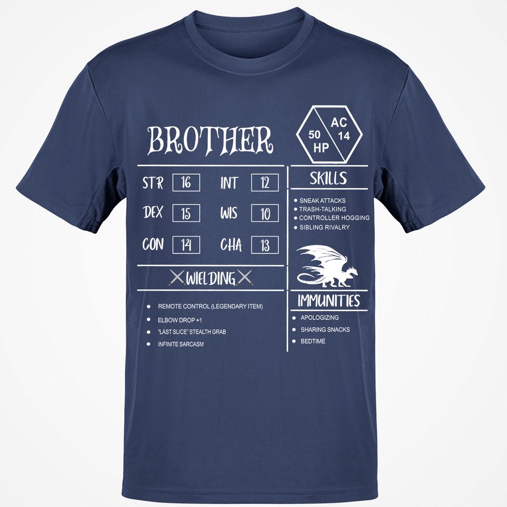 Brother Stats Classic Unisex T-Shirt - Navy - 7