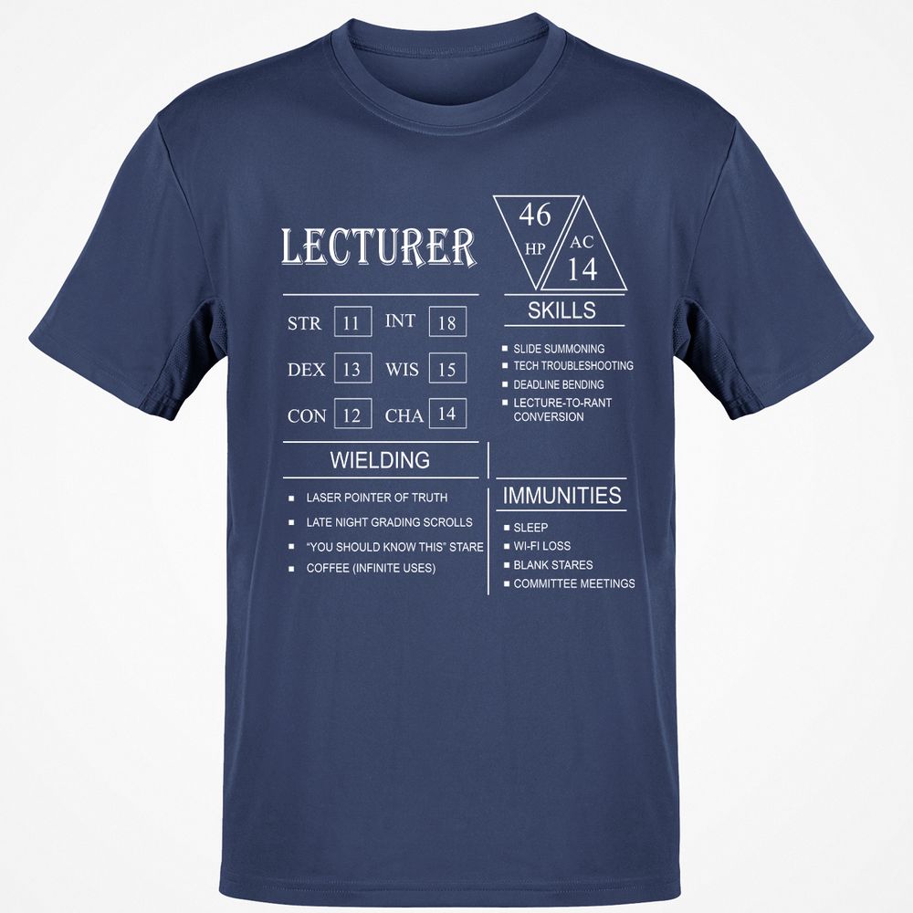 Lecturer New Classic Unisex T-Shirt - Navy - 7