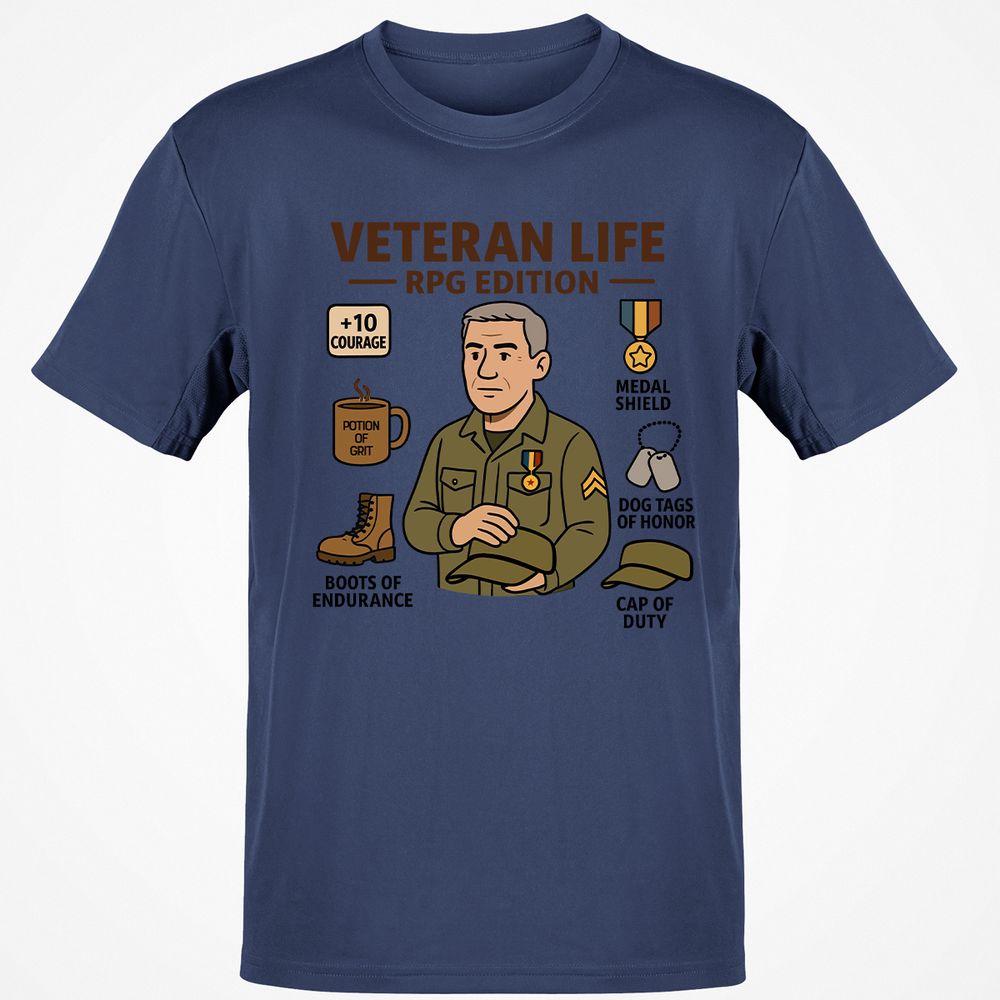 Veteran Life RPG Edition Classic Unisex T-Shirt - Navy - 7