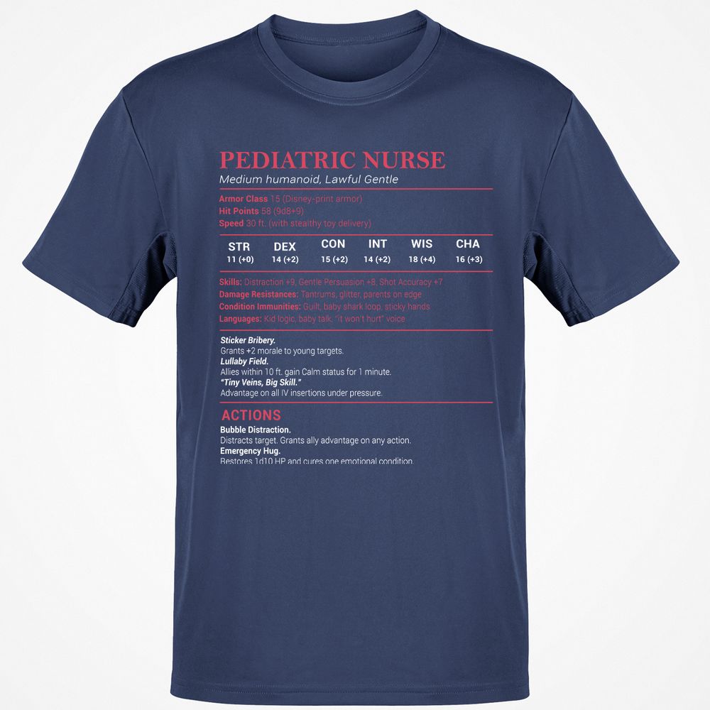 Pediatric Nurse Classic Unisex T-Shirt - Navy - 7