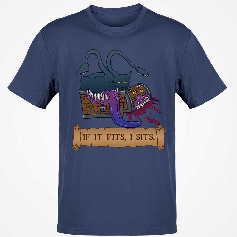 If It Fits I Sits Classic Unisex T-Shirt - Navy - 7