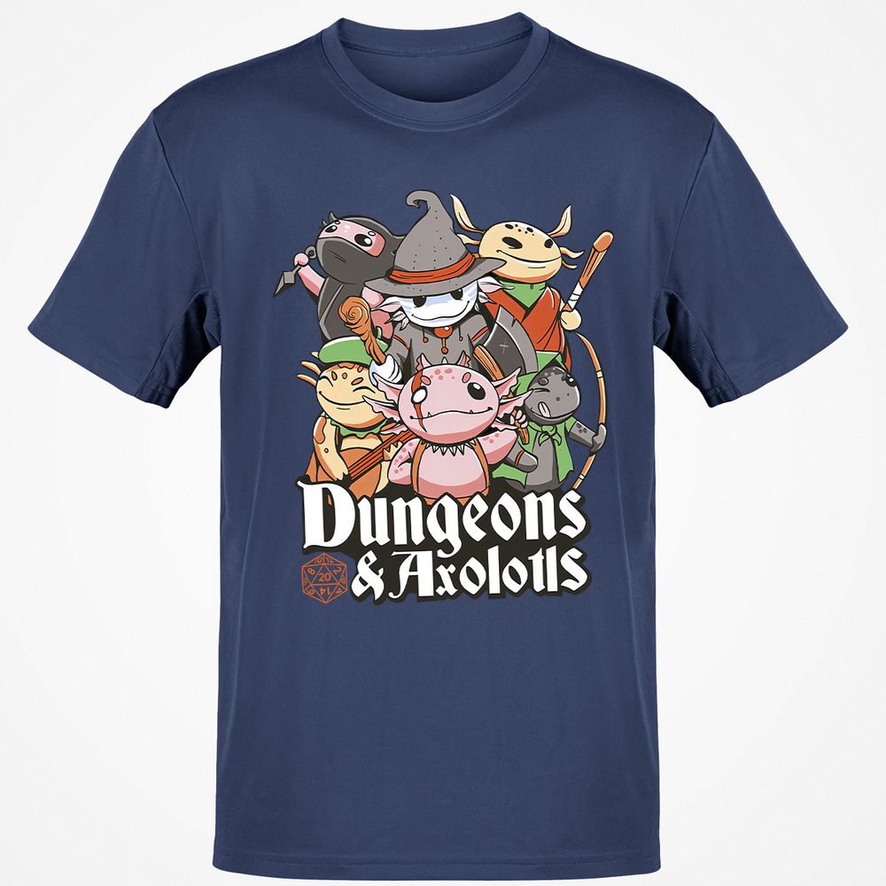 Dungeons And Axolotls Classic Unisex T-Shirt - Navy - 7