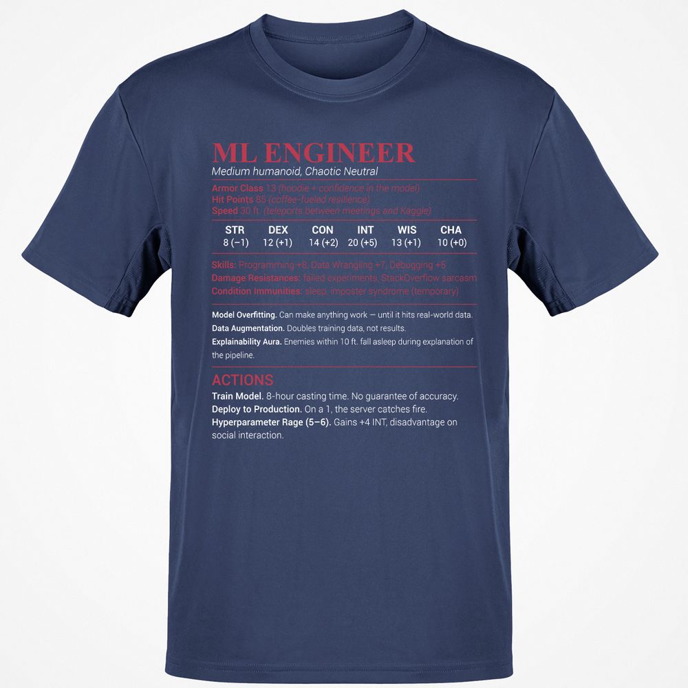 ML Engineer Classic Unisex T-Shirt - Navy - 7