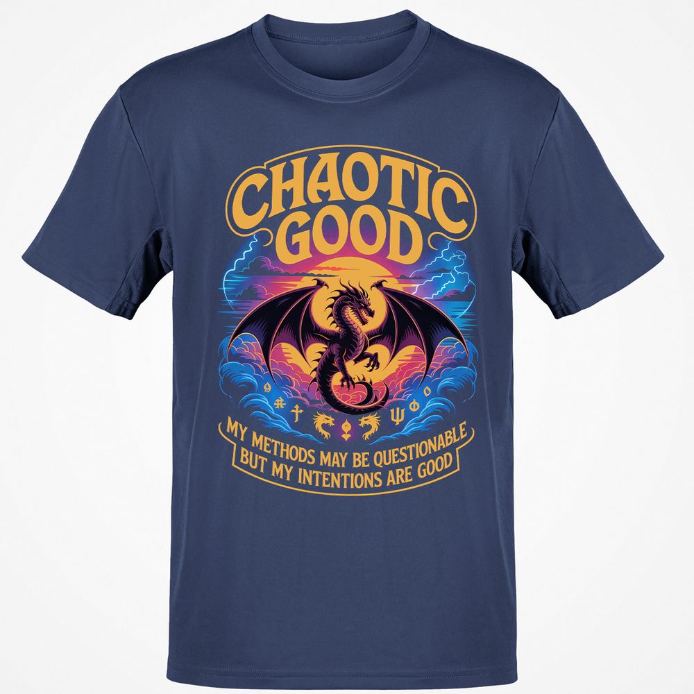 Chaotic Good Classic Unisex T-Shirt - Navy - 7